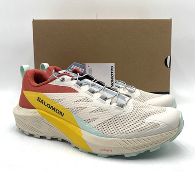 Salomon SENSE RIDE 5 Men's NEW Athletic Shoes Rainy Day/Hot Sauce Multi Sizes