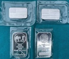 3 oz .999 Fine Silver BARS; 2 .5oz American Flags, 1 oz Morgan, 1 oz Prospector