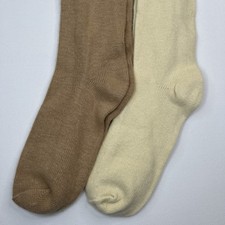 VTG Dress Socks 8.5-11 Lot 2 Pairs Creslan Blend 80s 90's USA Made Multicolor.