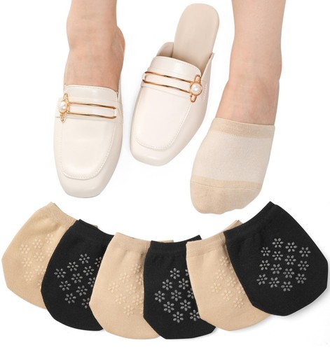 8× Invisible Toe Socks Womens for Mules Half Socks Toe Topper Covers Non-slip US - Picture 3 of 20