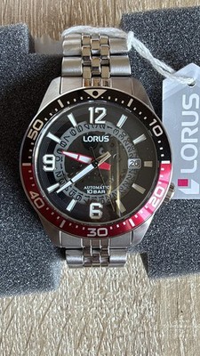 Lorus Seiko Automatic Y675 Watch Jubilee Coke Bezel 100M NEW Full Set Invoice 