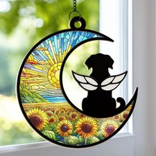Dog Angel Memorial Suncatcher, Dogs Suncatcher Ornaments for Window Hanging, ...