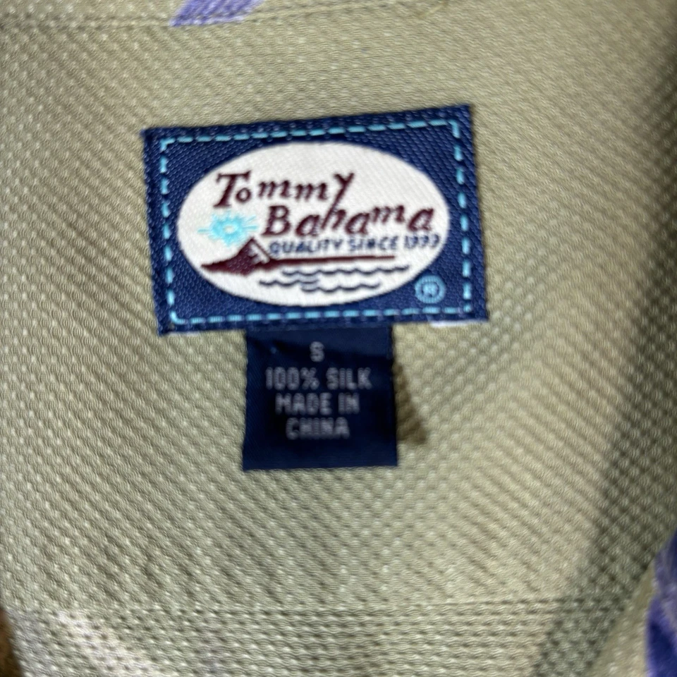 Tommy Bahama рубашка женщин маленький зеленый желтый цветочный шелк эластичной гавайский лагерь - Изображение 2 из 4