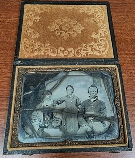 1/4th Plate Ambrotype of a Civil War Union Soldier with His Family