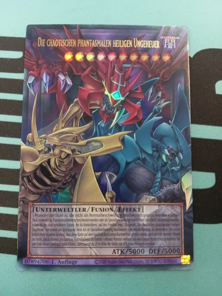 Die Chaotischen Phantasmalen Heiligen Ungeheuer CORI-DE029 Full Art DE NM Yugioh - Bild 1 von 1