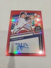 Jackson Beatty 2026 PANINI STARS & STRIPES PRIZM USA Auto # D To 99 !!!