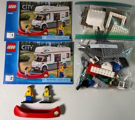LEGO CITY 60057 Camper Van RETIRED 100% Complete Set RV Canoe Family Camping