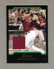 David Wright 2004 Bowman USA Futures Game Worn Jersey Patch #BDP161 NY Mets