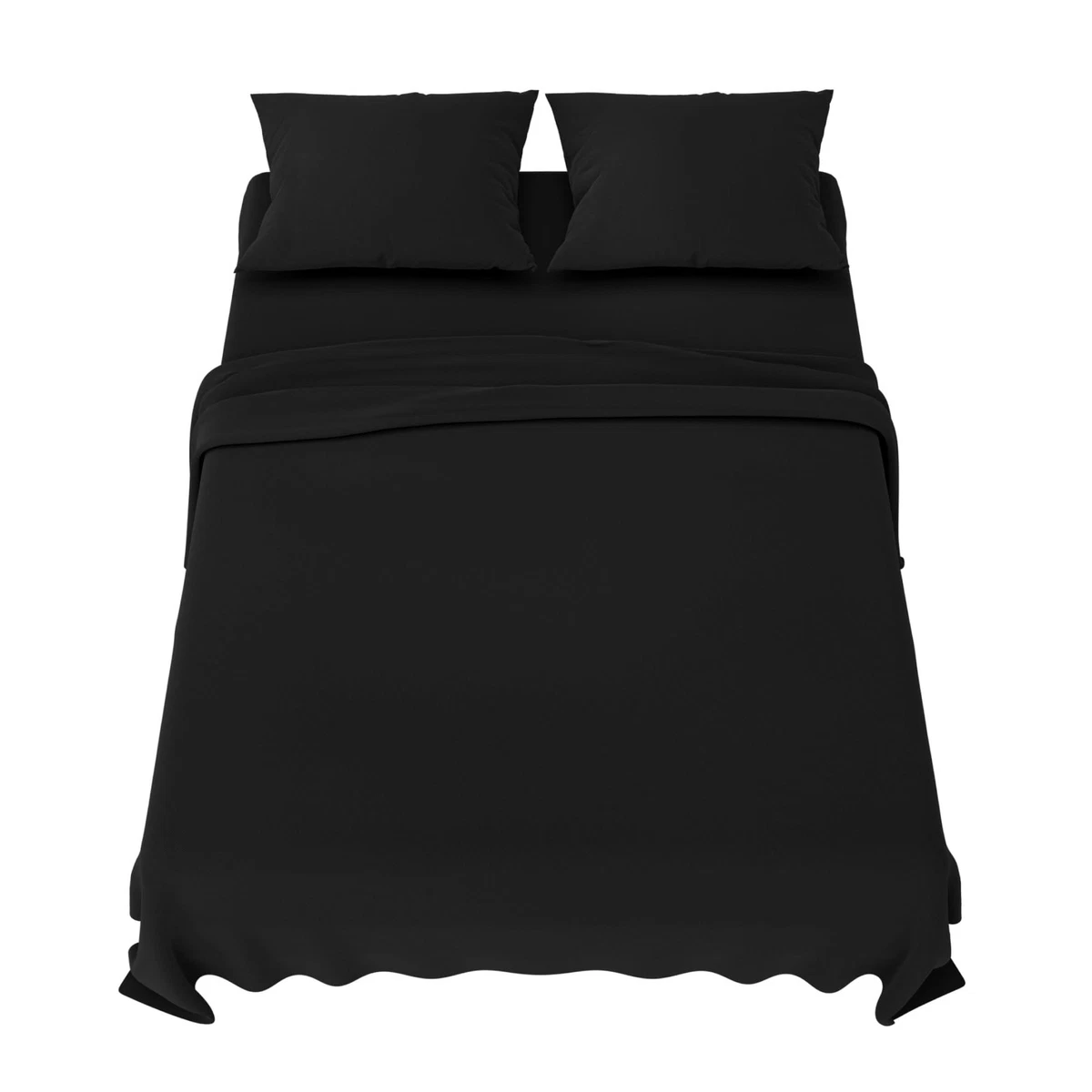 TODAY Lenzuolo In Poliestere - 160x200 Cm, Nero, Con Angoli 23 Cm, Lavabile A 40° - 3