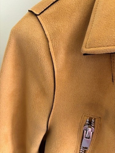ZARA Brand Marigold Faux Suede Moto jacket, SM - Picture 6 of 6