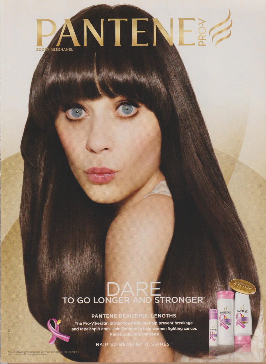 2012 Pantene Pro-V Shampoo - Actress Zooey Deschanel - 