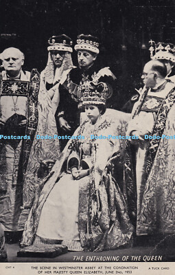 R325457 Die Inthronisierung auf der Queen Die Szene in der Westminster Abbey an der Corona
