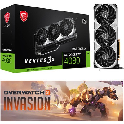 MSI GeForce RTX 4080 16GB VENTUS 3X OC Graphics Card G408016V3XC