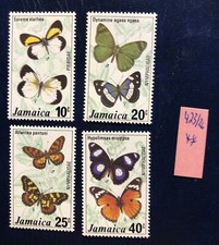 JAMAICA BUTTERFLIES PAPILLON 1977 mnh set Mi 423-26 SCHMETTERLINGE