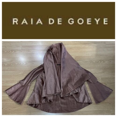 Raia De Goeye Designer Corduroy Flare Sleeve Jacket Size 38 European