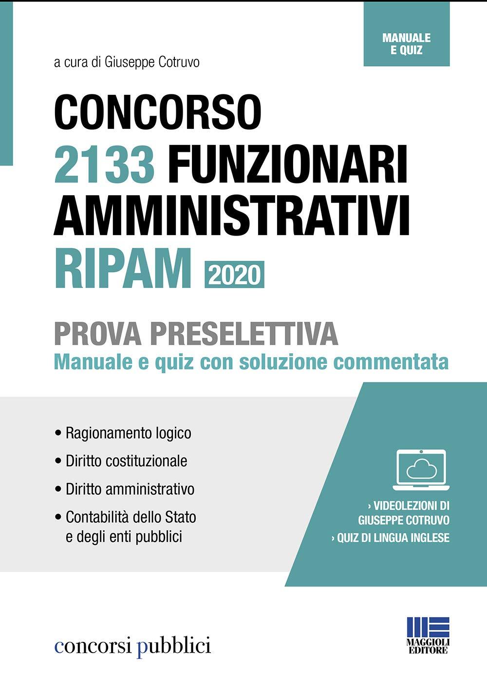 9788891645098 Concorso 2133 Funzionari Amministrativi Ripam. Pro...ne commentata