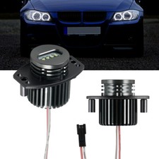 Pair LED Halo Headlight Angle Eye Globes White Light For BMW X5 07-12 X6 08-12