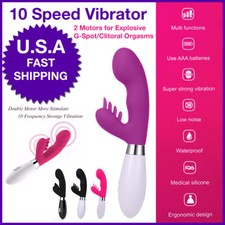 Juguetes Sexuales Consoladores Vibrador para Mujer de 2 Motores 10 Velocidades