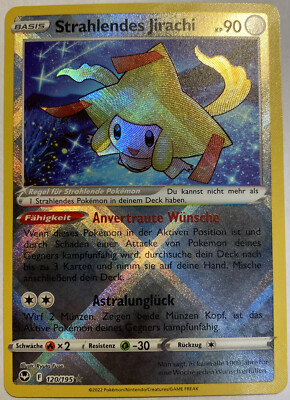 Pokemon Strahlendes Jirachi | Deutsch 120/195 Silberne Sturmwinde | Near Mint