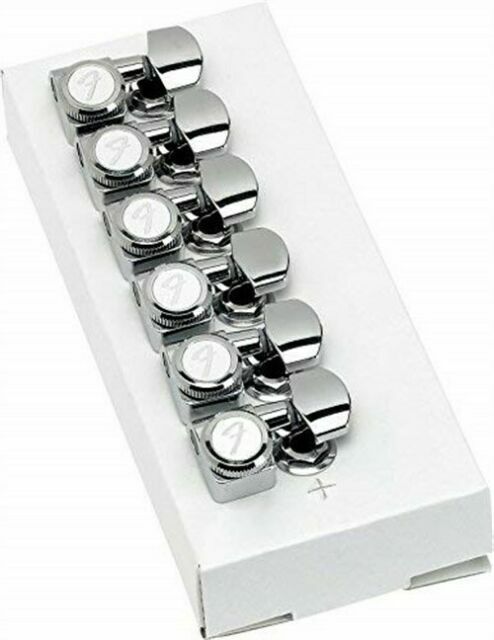 Fender 099-0818-100 6-Inline locking Tuners with 2-pin Mount 