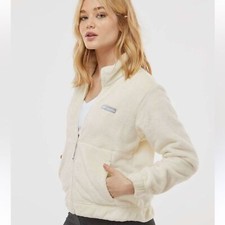 Columbia Women's Fireside Fleece Hoodie Women  s S Cream Full Zip