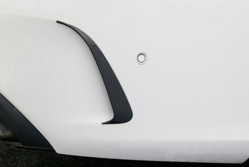 ABS Carbon Fiber Rear Bumper Lip Spoiler Fins Canards For Benz C-Class 2015-2021 - Picture 2 of 11