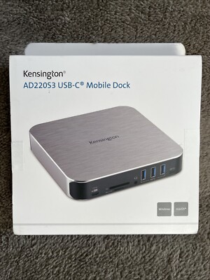 Kensington AD220S3 Triple Display Dock For MacBook & PC M1/M2/M3 85W Passthrough