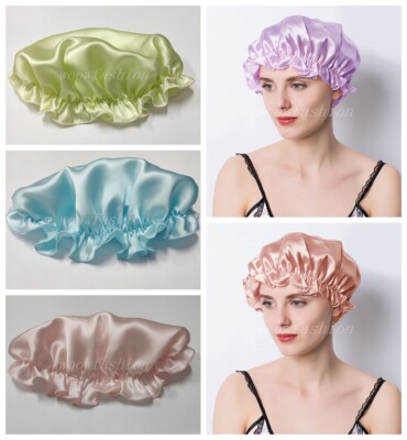 Women 100% Mulberry Silk Hair Bonnet Loose Hair Wrap Nightcap