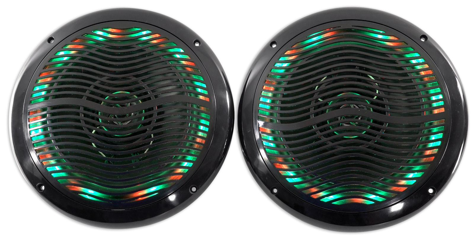 Pair Rockville 65 600w Speakers for ATVUTVRZRCARTMulti Color LEDRemote