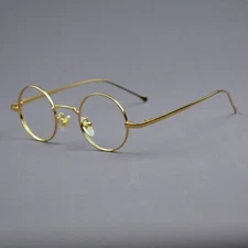 Vintage Small Round Eyeglass Frames Metal Full Rim Optical unisex Glasses
