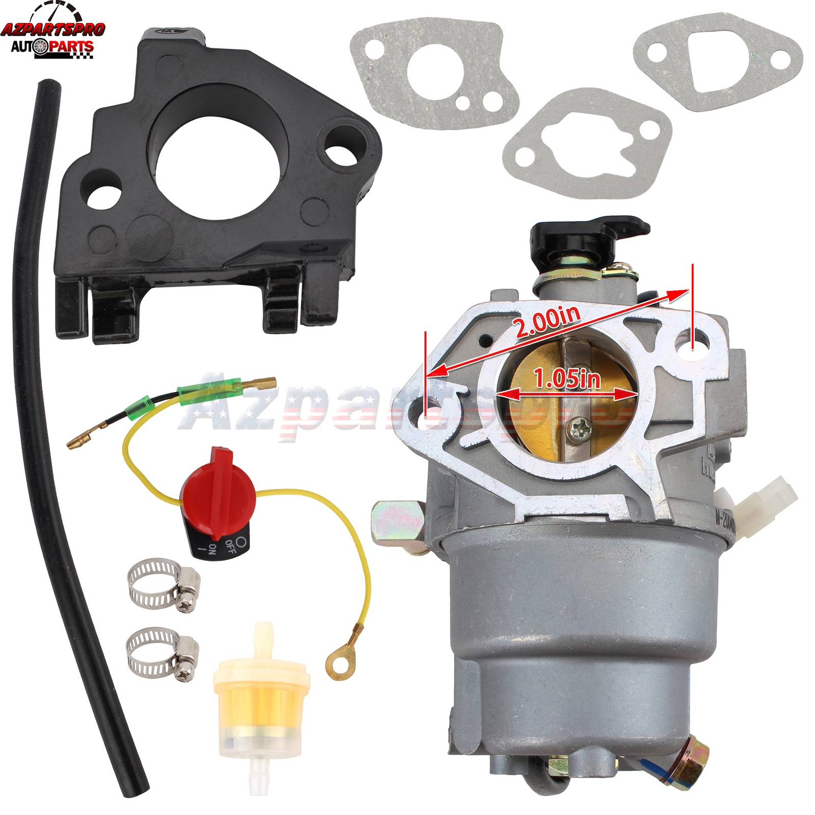 Anxingo Carburetor & Gasket Kit - Replaces MTD 993-00170 For Cub Cadet XT1-LT42 Tractor, Troy-Bilt & More (547cc Engine)