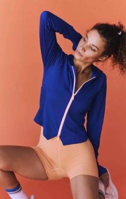 Free People Movement Jacket Large,  Playin  For Keeps, Blue Layer Jacket NWT