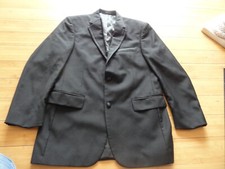 2 Button CALVIN KLEIN Designer Suit Jacket TUXEDO Coat MENS BLACK 39R