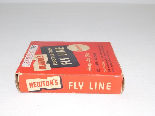 VINTAGE FISHING NEWTON'S No. 1 F STREAMLINE PERFECT OIL FINISH FLY LINE IN BOX - Picture 10 of 10
