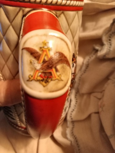 Budwieser Beer Stein De Colección 1985 Caballos Coleccionables Montañas Blancas Águila Nuevo - Imagen 3 de 5