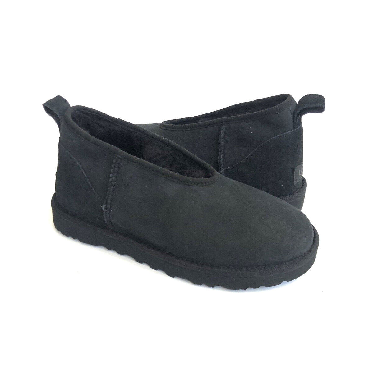 UGG CLASSIC MICRO MINI BLACK SHEARLING LINED BOOT US EU 38