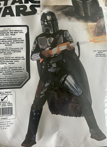 Rubie's Star Wars The Mandalorian Beskar Armor kids costume-Small (4-6) age 3-4 - Picture 3 of 9
