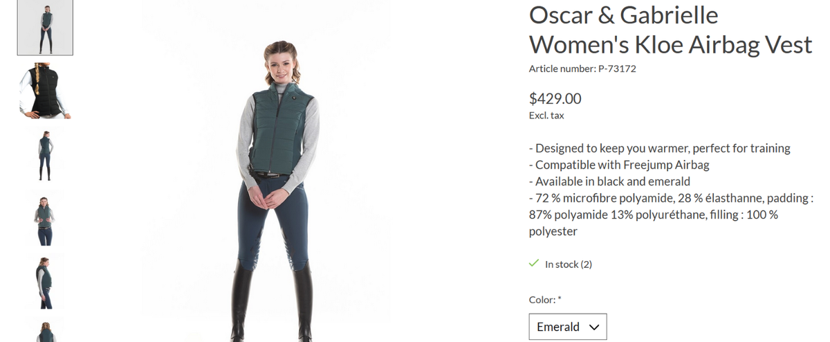 Gilet airbag - Freejump - FREEJUMP - Gilet Airbag équitation