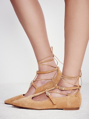 tie up pointed flats