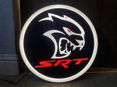 Hellcat SRT Dodge Charger Sports Car Motor 6” Light Up Sign
