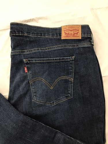 Levis Sculpt Classic Straight Leg Jeans Plus Size 24W Med Distressed Stretch NWT - Picture 2 of 11
