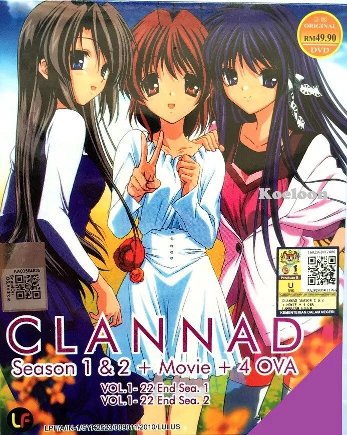 DVD Anime CLANNAD Complete Boxset Season 1&2 + Movie + 4 OVA (English  Subtitle)