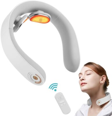 Neck Massager, Electromagnetic Pulse Massager for Neck Back with Heat  Function,