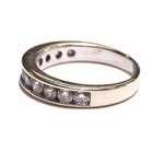 14k White gold .99CT SI2 I natural diamond channel set wedding band ring 4.6g — photo 3