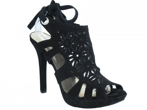 DaVinci Women's High Heel Italian Sandals Black