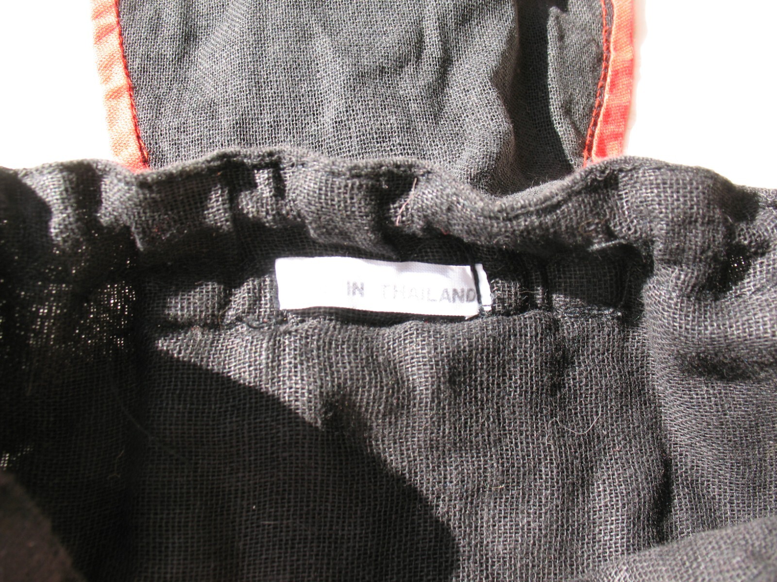 Drawstring Backpack Quilted Patchwork Black with … - image 6