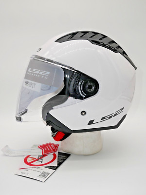 LS2 Helmets Copter Open Face Helmet Gloss White Size Small - 600-1022