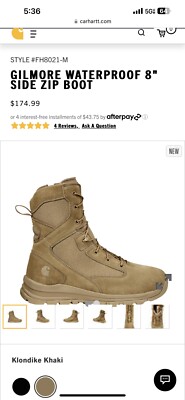 Carhartt Gilmore Mens Size 10.5 Boots Coyote 8 display picture 3
