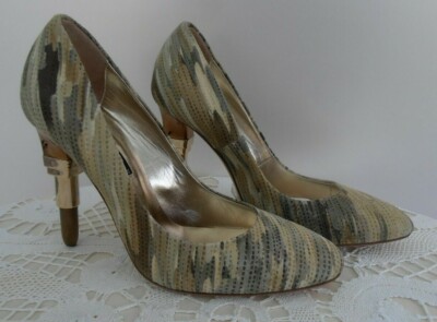 Alberto Guardiani Patent Leather LIPSTICK Pump Lippenstift Leder Heel golden ...