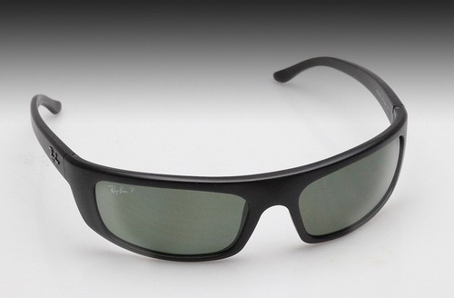 Ray-Ban Sunglasses RB 4053 601 - S/9A 3P- Matte Black Frame Polarized Green Lens - Picture 6 of 7